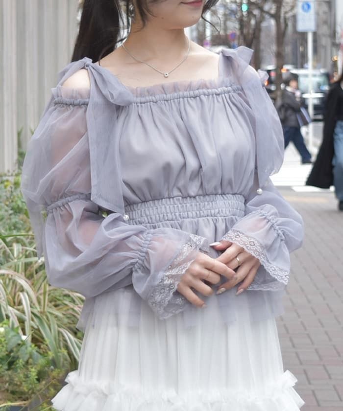 【アクシーズファム/axes femme】のパール付リボンチュールプルオーバー インテリア・キッズ・メンズ・レディースファッション・服の通販 founy(ファニー) https://founy.com/ ファッション Fashion レディースファッション Fashion for Women トップス・カットソー Cut & Sew Tops カジュアルプルオーバー・ニットトップス Pullovers & Knit Tops / Casual Pullovers おすすめ Recommended / Our Picks タンク Tank Top, Sleeveless Top チュール Tulip, Tulip Motif パール Pearl, Pearl Accent ボトム Bottoms, Lower Wear レース Lace, Lace Fabric 今季 This Season, Current Season |ID: prp329100004649435 ipo3291000000033581236