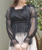 【アクシーズファム/axes femme】のパール付リボンチュールプルオーバー 黒|ID: prp329100004649435 ipo3291000000033581240