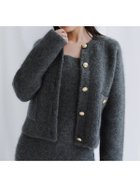 【アニュアンス/anuans】のカシミヤブレンドノーカラーニットジャケット 人気、トレンドファッション・服の通販 founy(ファニー) ファッション Fashion レディースファッション Fashion for Women アウター Coat / Outerwear Collection レディースジャケット・軽アウター Jackets おすすめ Recommended / Our Picks フロント Front, Front Design thumbnail GREY|ID: prp329100004649466 ipo3291000000034009618