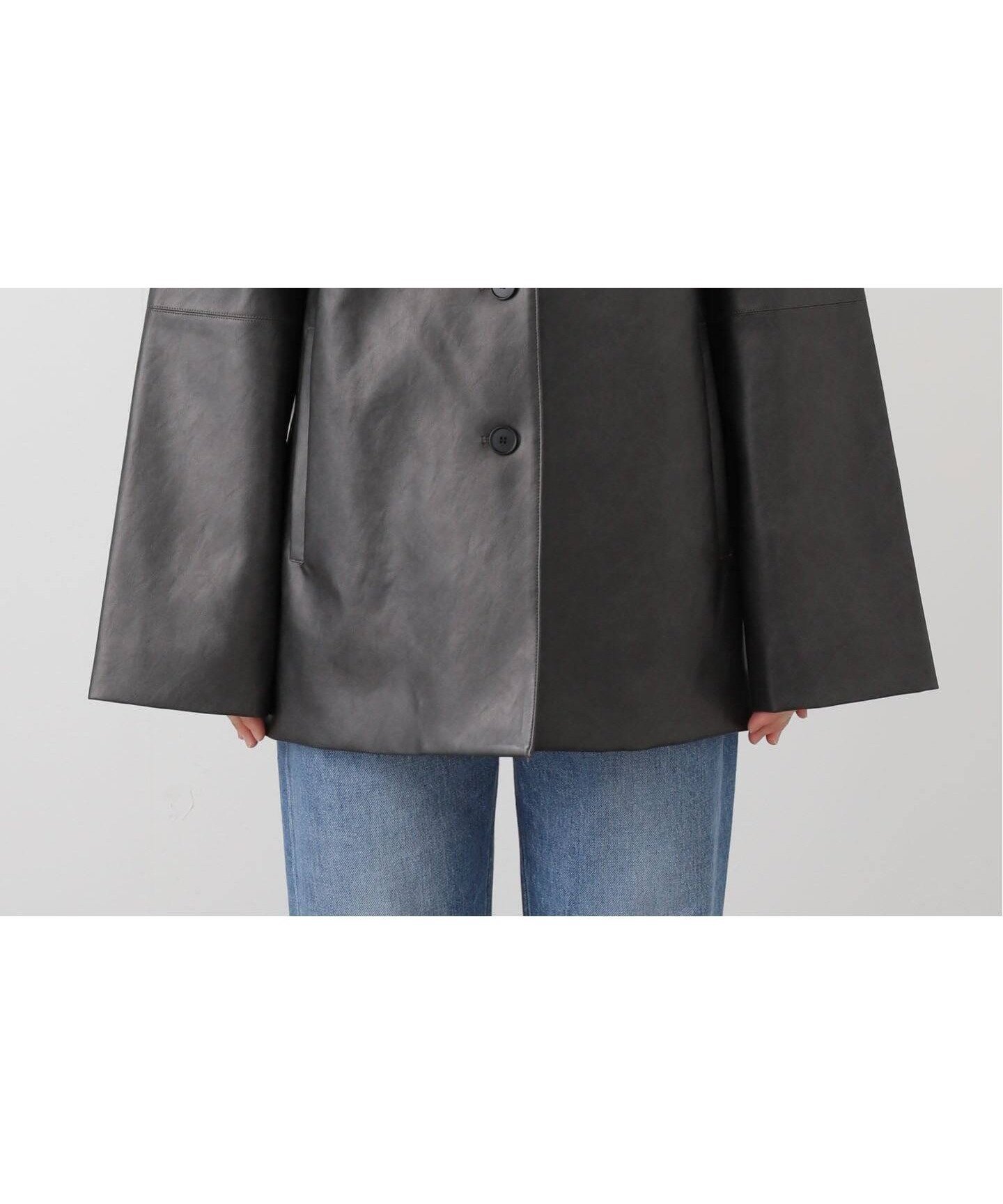 【スローブ イエナ/SLOBE IENA】のフェイクレザージャケット 人気、トレンドファッション・服の通販 founy(ファニー) 　ファッション　Fashion　レディースファッション　Fashion for Women　アウター　Coat / Outerwear Collection　レディースジャケット・軽アウター　Jackets　2025年　2025　2025-2026秋冬・A/W　Autumn/Winter 2025–26 AW25–26　おすすめ　Recommended / Our Picks　カットソー　Cut and Sewn Top　ジャケット　Jacket, Outerwear　トレンド　Trend, Trending Now　フェイクレザー　Faux Leather, PU Leather　ボーダー　Border, Stripe　ミドル　Middle Length, Mid Height　モダン　Modern, Contemporary　レース　Lace, Lace Fabric　ワイド　Wide, Wide Fit　 other-1|ID: prp329100004649472 ipo3291000000033581509