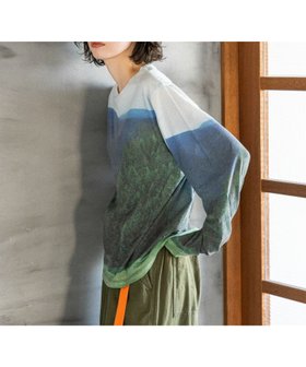 【ニコアンド/niko and】のランドスケープロングTシャツ 人気、トレンドファッション・服の通販 founy(ファニー) ファッション Fashion レディースファッション Fashion for Women トップス・カットソー Cut & Sew Tops シャツ・ブラウス・オフィスカジュアル Elegant Blouses & Button-Ups ロングTシャツ・Tシャツ Longline T-Shirts & Tees おすすめ Recommended / Our Picks キャミ Camisole, Cami Top グラフィック Graphic, Graphic Design シアー Sheer, See-Through シンプル Simple, Minimal ベスト Vest, Waistcoat リラックス Relax, Relaxed Fit エレガント 上品 Elegant 吸水 Absorbent, Quick-Dry |ID:prp329100004649509