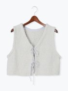 【テチチ/Te chichi】のポンポンヤーンニットショートベスト 人気、トレンドファッション・服の通販 founy(ファニー) ファッション Fashion レディースファッション Fashion for Women アウター Coat / Outerwear Collection トップス・カットソー Cut & Sew Tops ニット Knit Tops & Sweaters ベスト&ジレ / 重ね着スタイル Vests & Gilets おすすめ Recommended / Our Picks ショート Short, Short Length ダブル Double, Double-Breasted バランス Balance, Style Balance フロント Front, Front Design ベスト Vest, Waistcoat リボン Ribbon, Bow thumbnail グレー|ID: prp329100004649511 ipo3291000000033582069