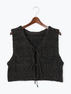 【テチチ/Te chichi】のポンポンヤーンニットショートベスト 人気、トレンドファッション・服の通販 founy(ファニー) ファッション Fashion レディースファッション Fashion for Women アウター Coat / Outerwear Collection トップス・カットソー Cut & Sew Tops ニット Knit Tops & Sweaters ベスト&ジレ / 重ね着スタイル Vests & Gilets おすすめ Recommended / Our Picks ショート Short, Short Length ダブル Double, Double-Breasted バランス Balance, Style Balance フロント Front, Front Design ベスト Vest, Waistcoat リボン Ribbon, Bow thumbnail チャコールグレー|ID: prp329100004649511 ipo3291000000033582076