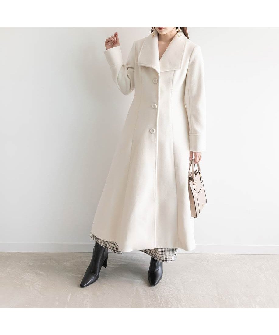 【ランダ/RANDA】のドレスアップコート インテリア・キッズ・メンズ・レディースファッション・服の通販 founy(ファニー) 　ファッション　Fashion　レディースファッション　Fashion for Women　アウター　Coat / Outerwear Collection　コート・ロングコート・ピーコート　Long Coats, Peacoats & More　ワンピース　Dresses　フォーマル・パーティードレス・結婚式用ドレス　Elegant & Casual Dresses　2023年　2023　2023-2024秋冬・A/W　Autumn/Winter 2023–24 AW23–24　おすすめ　Recommended / Our Picks　ビッグ　Big, Oversized　フィット　Fit, Slim Fit　フレア　Flare, Flared　今季　This Season, Current Season　WHITE|ID: prp329100004649518 ipo3291000000034115392