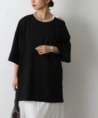 【コロニートゥーワンスリーナイン/COLONY 2139】の肩ボタンビッグシルエットTシャツ 人気、トレンドファッション・服の通販 founy(ファニー) ファッション Fashion レディースファッション Fashion for Women トップス・カットソー Cut & Sew Tops シャツ・ブラウス・オフィスカジュアル Elegant Blouses & Button-Ups ロングTシャツ・Tシャツ Longline T-Shirts & Tees シンプル Simple, Minimal デニム Denim, Jeans Material 定番 Standard, Basic Item ビッグ Big, Oversized フェミニン Feminine, Girly リラックス Relax, Relaxed Fit エレガント 上品 Elegant thumbnail ブラック|ID: prp329100004649544 ipo3291000000033582705
