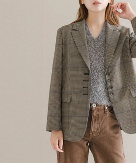 【アーバンリサーチ ロッソ/URBAN RESEARCH ROSSO】のチェックテーラードジャケット 人気、トレンドファッション・服の通販 founy(ファニー) ファッション Fashion レディースファッション Fashion for Women アウター Coat / Outerwear Collection レディースジャケット・軽アウター Jackets テーラードジャケット / 通勤・きれいめスタイル Tailored Jackets & Blazers 2025年 2025 2025-2026秋冬・A/W Autumn/Winter 2025–26 AW25–26 冬 Winter / This Winter クラシカル Classical, Vintage-Inspired ジャケット Jacket, Outerwear スラックス Slacks, Dress Pants セットアップ Set-Up, Coordinated Outfit チェック Check, Plaid, Tartan デニム Denim, Jeans Material フロント Front, Front Design 秋 Autumn A/W・秋冬 Autumn/Winter |ID:prp329100004649556