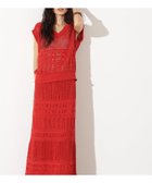【エヌ ナチュラルビューティーベーシック/N.Natural Beauty basic】のパッチワークニットセットアップ レッド|ID: prp329100004649563 ipo3291000000033583438