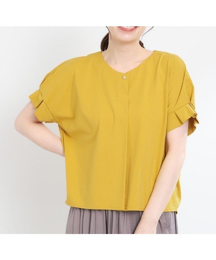 【リフレクト/Reflect】の【夏SALE/E-QUALITY】Vネックジャージカットソー インテリア・キッズ・メンズ・レディースファッション・服の通販 founy(ファニー) 　ファッション　Fashion　レディースファッション　Fashion for Women　トップス・カットソー　Cut & Sew Tops　カットソー・ベーシックTシャツ　Cut-and-Sewn Tops / Stretch Tees & Basics　Vネックトップス　V-Neck Tops / V-Cut Neckline Shirts　夏　Summer　マスタード|ID: prp329100004649583 ipo3291000000033584032