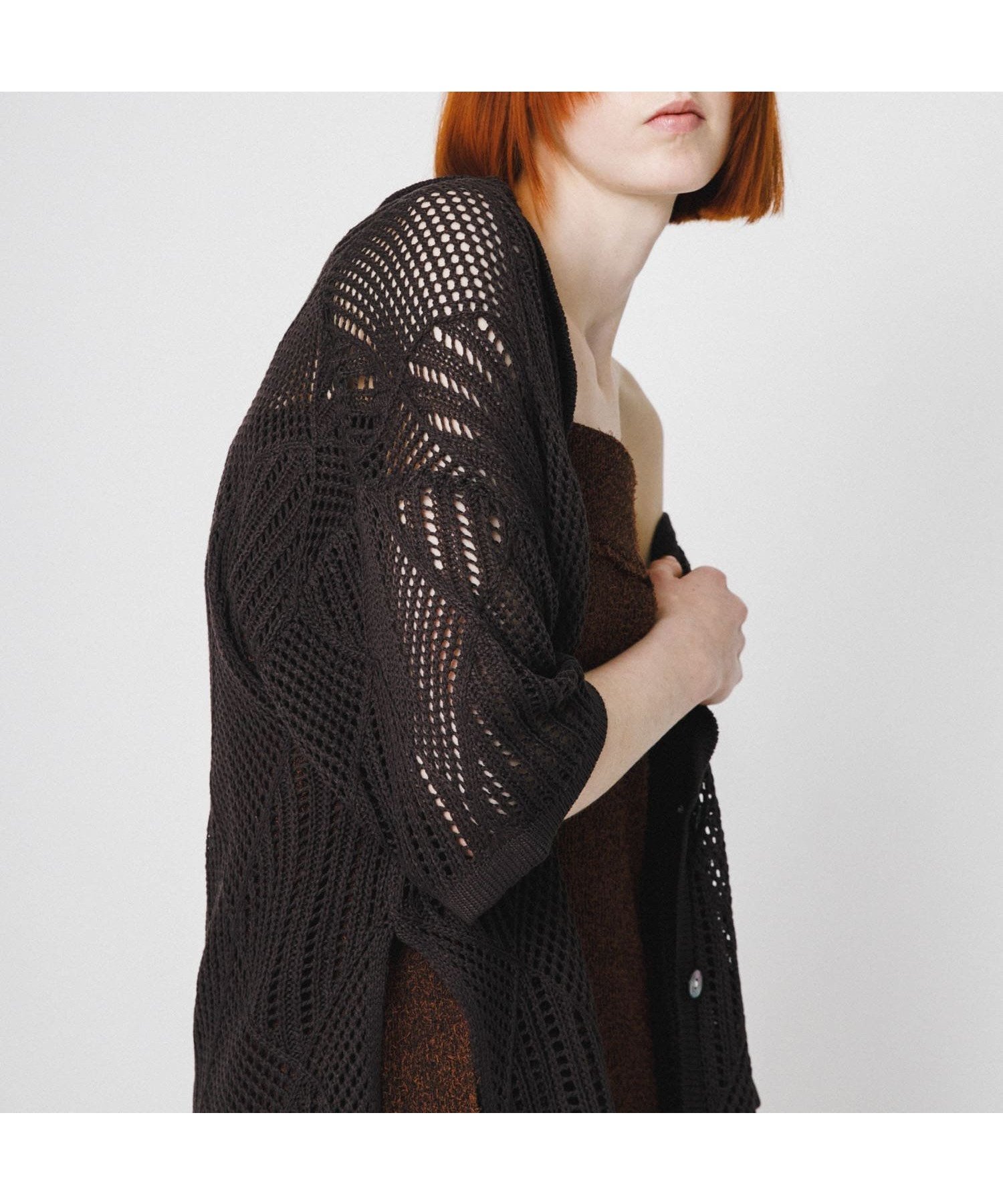 【ラート/LAATO】のlace knit jacket インテリア・キッズ・メンズ・レディースファッション・服の通販 founy(ファニー) 　ファッション　Fashion　レディースファッション　Fashion for Women　アウター　Coat / Outerwear Collection　レディースジャケット・軽アウター　Jackets　トップス・カットソー　Cut & Sew Tops　ニット　Knit Tops & Sweaters　オケージョン　Occasion Wear　カットソー　Cut and Sewn Top　カーディガン　Cardigan, Knitwear　シンプル　Simple, Minimal　ジャケット　Jacket, Outerwear　スリット　Slit, Slit Detail　透かし　Cut-Out, Lacework　タンク　Tank Top, Sleeveless Top　トレンド　Trend, Trending Now　なめらか　Smooth, Silky Texture　リラックス　Relax, Relaxed Fit　レース　Lace, Lace Fabric　S/S・春夏　SS, Spring/Summer, Warm Season　夏　Summer　エレガント 上品　Elegant　2025年　2025　2025春夏・S/S　Spring/Summer 2025 SS25　チョコレート|ID: prp329100004649638 ipo3291000000033585660