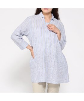 【クロコダイル/CROCODILE】のストライプ スキッパー チュニック 人気、トレンドファッション・服の通販 founy(ファニー) ファッション Fashion レディースファッション Fashion for Women トップス・カットソー Cut & Sew Tops シャーリング Shirring, Ruched シンプル Simple, Minimal スキッパー Skipper, Open Collar ストライプ Stripe, Striped Pattern チュニック Tunic, Long Top |ID:prp329100004649671
