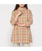 【クロコダイル/CROCODILE】の丸襟 チェック柄 チュニック 人気、トレンドファッション・服の通販 founy(ファニー) ファッション Fashion レディースファッション Fashion for Women トップス・カットソー Cut & Sew Tops オレンジ Orange チェック Check, Plaid, Tartan チュニック Tunic, Long Top リラックス Relax, Relaxed Fit thumbnail オレンジ|ID: prp329100004649672 ipo3291000000033586275
