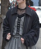 【アクシーズファム/axes femme】のドロストスリーブシャツブルゾン 人気、トレンドファッション・服の通販 founy(ファニー) ファッション Fashion レディースファッション Fashion for Women アウター Coat / Outerwear Collection ブルゾンジャケット・スポーティアウター Blouson Jackets トップス・カットソー Cut & Sew Tops シャツ・ブラウス・オフィスカジュアル Elegant Blouses & Button-Ups スタイリッシュ Stylish, Fashionable パイピング Piping, Trim Design ブルゾン Blouson, Bomber Jacket ワンポイント One Point, Statement Accent thumbnail 黒|ID: prp329100004649675 ipo3291000000033586303