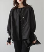 【ラジュール/Lajour】のボリュームスリーブノーカラーブルゾン ブラック|ID: prp329100004649687 ipo3291000000033586474