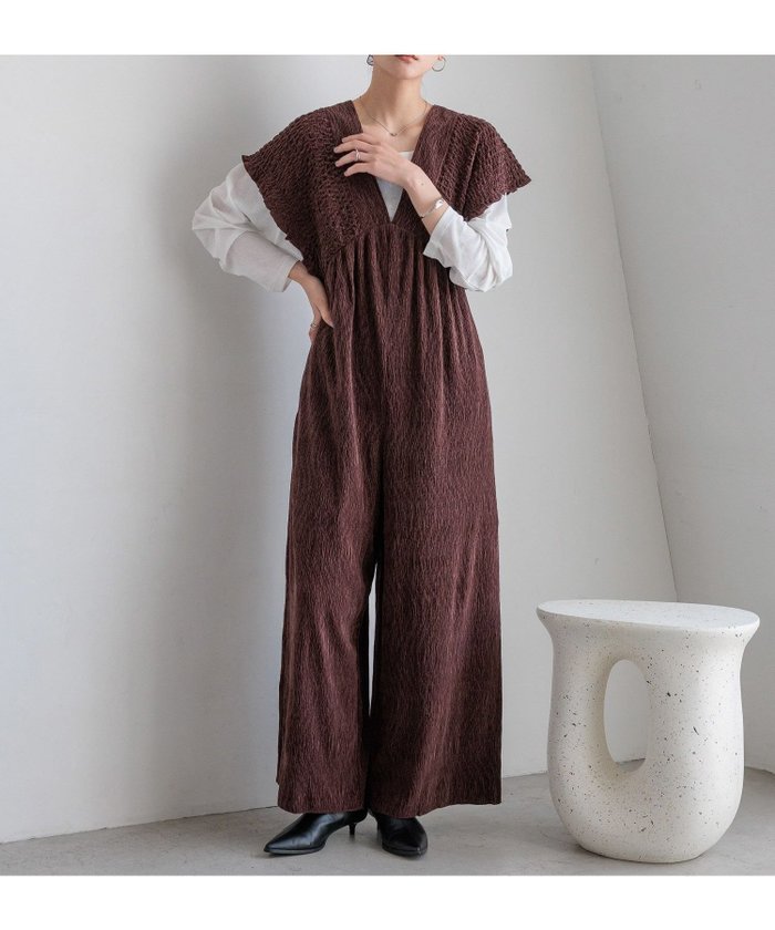 【ローリーズファーム/LOWRYS FARM】のシャーリングベロアサロペ インテリア・キッズ・メンズ・レディースファッション・服の通販 founy(ファニー) https://founy.com/ ファッション Fashion レディースファッション Fashion for Women トップス・カットソー Cut & Sew Tops ベロアトップス Velour Tops / Velvet-Look Items おすすめ Recommended / Our Picks インナー Innerwear ドレープ Drape, Draping Fabric ベロア Velour, Soft Velvet 秋 Autumn |ID: prp329100004649701 ipo3291000000034239980