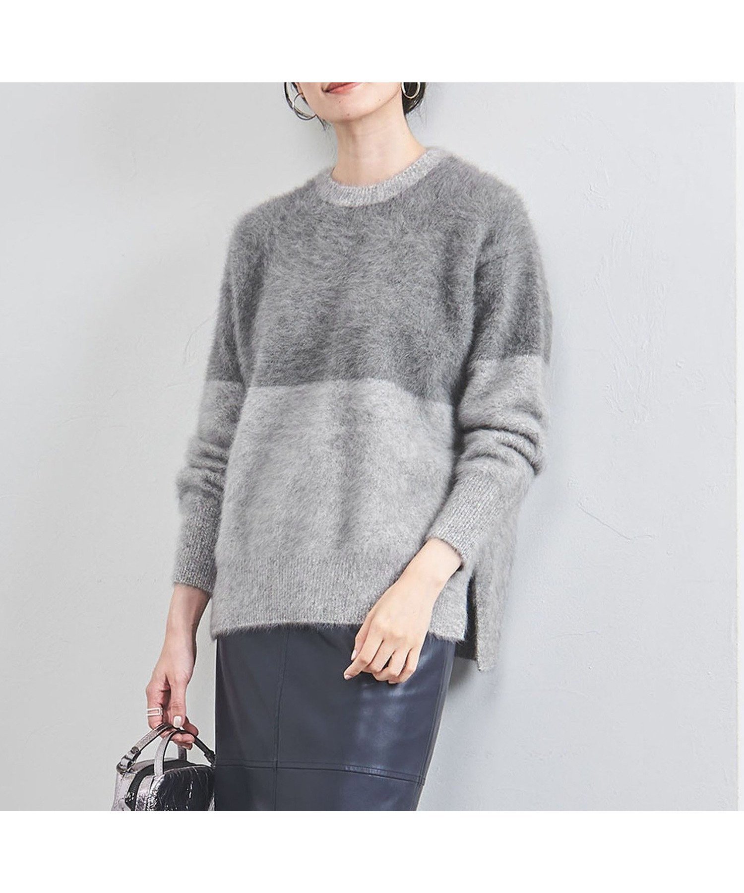 【ユナイテッドアローズ/UNITED ARROWS】のフォックスカシミヤ クルーネック ニット 24FW 人気、トレンドファッション・服の通販 founy(ファニー) 　ファッション　Fashion　レディースファッション　Fashion for Women　トップス・カットソー　Cut & Sew Tops　ニット　Knit Tops & Sweaters　インナー　Innerwear　カーディガン　Cardigan, Knitwear　軽量　Lightweight, Ultra Light　シンプル　Simple, Minimal　ジャカード／ジャガード　Jacquard, Woven Pattern　スリット　Slit, Slit Detail　セーター　Sweater, Knitwear　デニム　Denim, Jeans Material　フォックス　Fox, Fox Fur　ヘムライン　Hemline, Bottom Cut　ベスト　Vest, Waistcoat　ボックス　Boxy, Box Shape　ミドル　Middle Length, Mid Height　無地　Plain, Solid Color　ロング　Long, Long-Length　おすすめ　Recommended / Our Picks　 other-1|ID: prp329100004649726 ipo3291000000034582427