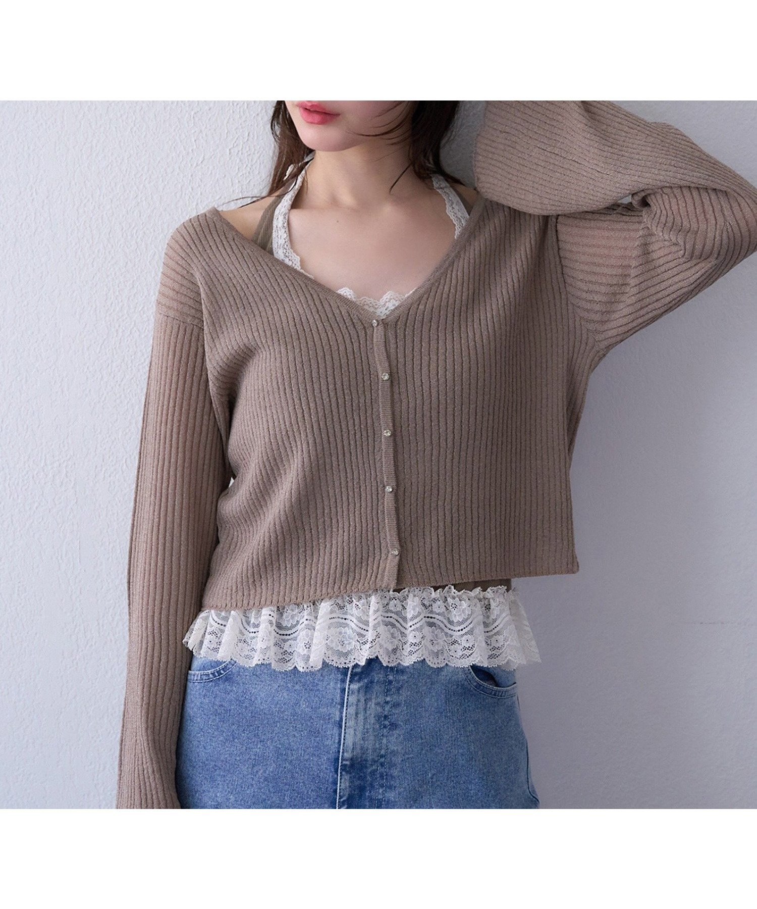 【ナイスクラップ/NICE CLAUP】のビジュー釦ラメシアーカーデ 人気、トレンドファッション・服の通販 founy(ファニー) 　ファッション　Fashion　レディースファッション　Fashion for Women　おすすめ　Recommended / Our Picks　カーゴパンツ　Cargo Pants, Utility Pants　クロップド　Cropped, Short Length　ダウン　Down, Puffer　デニム　Denim, Jeans Material　ビジュー　Bijou, Jewel-like Accent　フェミニン　Feminine, Girly　フレア　Flare, Flared　ベーシック　Basic, Essential　ボトム　Bottoms, Lower Wear　マーメイド　Mermaid, Fishtail Silhouette　ロング　Long, Long-Length　羽織　Haori, Light Jacket　 other-1|ID: prp329100004649727 ipo3291000000033651002
