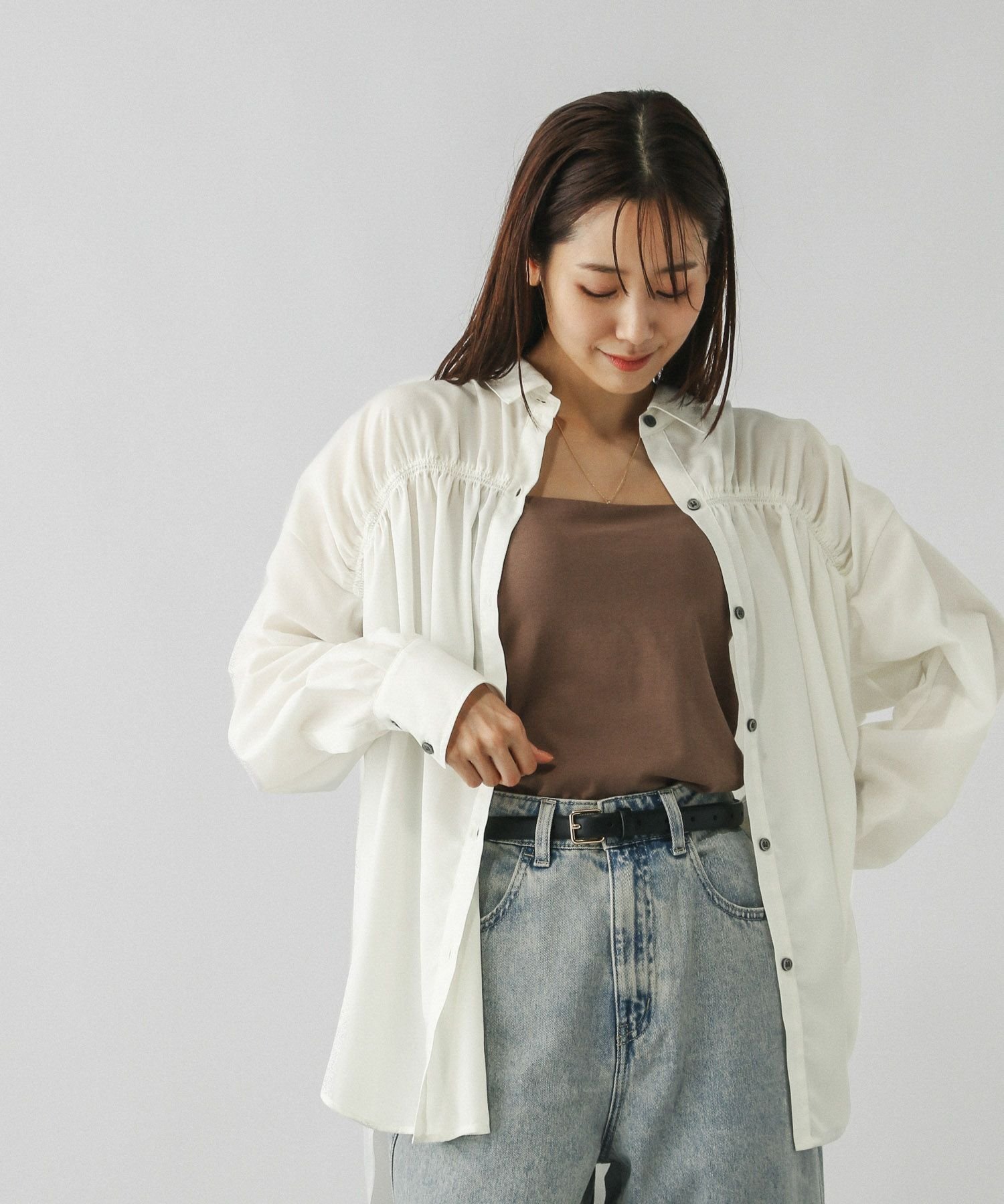 【グローバルワーク/GLOBAL WORK】のアソートシャーリングシャツ/579505 インテリア・キッズ・メンズ・レディースファッション・服の通販 founy(ファニー) 　ファッション　Fashion　レディースファッション　Fashion for Women　トップス・カットソー　Cut & Sew Tops　シャツ・ブラウス・オフィスカジュアル　Elegant Blouses & Button-Ups　シャーリング　Shirring, Ruched　ストレート　Straight, Straight Cut　チェック　Check, Plaid, Tartan　フレア　Flare, Flared　ベーシック　Basic, Essential　ボトム　Bottoms, Lower Wear　オフ05|ID: prp329100004649798 ipo3291000000033909241