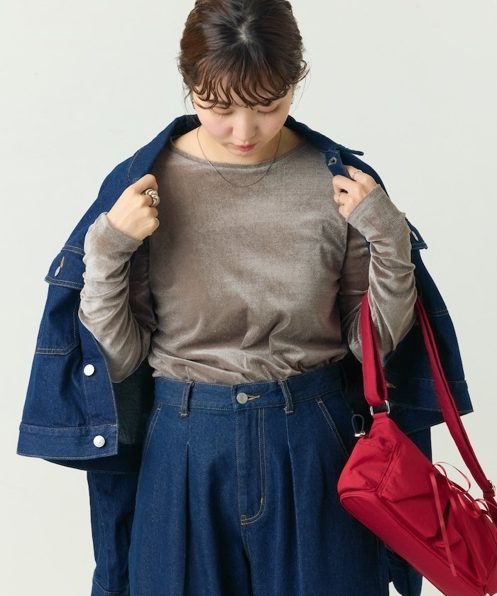 【フリークスストア/FREAK'S STORE】のシアー フロッキー クルーネック プルオーバー【限定展開】 インテリア・キッズ・メンズ・レディースファッション・服の通販 founy(ファニー) 　ファッション　Fashion　レディースファッション　Fashion for Women　トップス・カットソー　Cut & Sew Tops　カジュアルプルオーバー・ニットトップス　Pullovers & Knit Tops / Casual Pullovers　冬　Winter / This Winter　おすすめ　Recommended / Our Picks　インナー　Innerwear　カットソー　Cut and Sewn Top　シアー　Sheer, See-Through　シンプル　Simple, Minimal　スウェット / スエット　Sweatshirt, Sweatwear　スラックス　Slacks, Dress Pants　デニム　Denim, Jeans Material　トレンド　Trend, Trending Now　フィット　Fit, Slim Fit　メッシュ　Mesh, Net Fabric　エレガント 上品　Elegant　春　Spring　A/W・秋冬　Autumn/Winter　チャコールグレー|ID: prp329100004650170 ipo3291000000033593264
