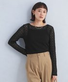 【ユナイテッドアローズ/UNITED ARROWS】のシアー レース プルオーバー カットソー BLACK|ID: prp329100004650185 ipo3291000000033593389