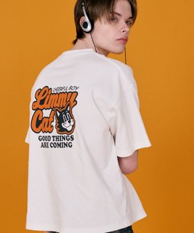 【ページボーイ/PAGEBOY】の【PBLIM】LIMMY CATグラフィックTシャツ 人気、トレンドファッション・服の通販 founy(ファニー) ファッション Fashion レディースファッション Fashion for Women トップス・カットソー Cut & Sew Tops シャツ・ブラウス・オフィスカジュアル Elegant Blouses & Button-Ups ロングTシャツ・Tシャツ Longline T-Shirts & Tees インナー Innerwear オレンジ Orange グラフィック Graphic, Graphic Design フロント Front, Front Design |ID:prp329100004650213