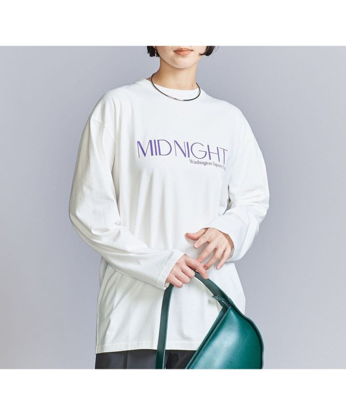 【ユナイテッドアローズ/UNITED ARROWS】のMID NIGHT ロングスリーブTシャツ インテリア・キッズ・メンズ・レディースファッション・服の通販 founy(ファニー) https://founy.com/ ファッション Fashion レディースファッション Fashion for Women トップス・カットソー Cut & Sew Tops シャツ・ブラウス・オフィスカジュアル Elegant Blouses & Button-Ups ロングTシャツ・Tシャツ Longline T-Shirts & Tees インナー Innerwear グラフィック Graphic, Graphic Design ジャケット Jacket, Outerwear スパンコール Sequins, Sequin Embellishment スラックス Slacks, Dress Pants スリーブ Sleeve, Long Sleeve / Short Sleeve デニム Denim, Jeans Material パープル Purple, Violet プリント Print, Printed Pattern ロング Long, Long-Length 秋 Autumn |ID: prp329100004650224 ipo3291000000033593929