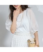 【ラブティックボンボン/La boutique BonBon】の【お上品カットソー】シアーボリュームスリーブカットソー ホワイト|ID: prp329100004650243 ipo3291000000033594120