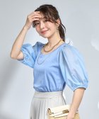 【ラブティックボンボン/La boutique BonBon】の【お上品カットソー】シアーボリュームスリーブカットソー サックスブルー|ID: prp329100004650243 ipo3291000000033594123