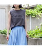 【エヌ ナチュラルビューティーベーシック/N.Natural Beauty basic】のフロッキープリントノースリーブTシャツ チャコール1|ID: prp329100004650247 ipo3291000000033594228