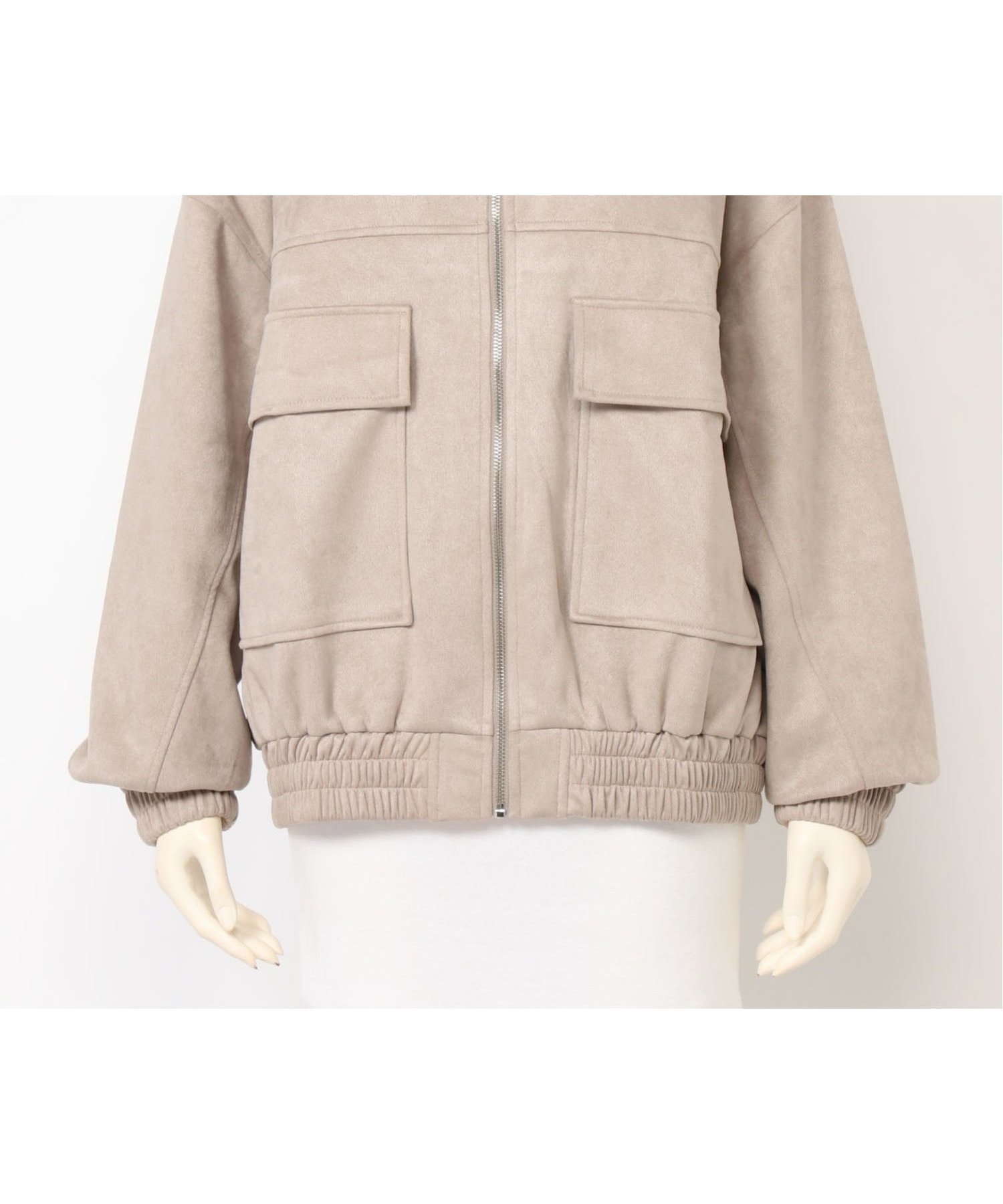 【リラクロ/relaclo】のmitis/スエードポンチフライトジャケット インテリア・キッズ・メンズ・レディースファッション・服の通販 founy(ファニー) 　ファッション　Fashion　レディースファッション　Fashion for Women　アウター　Coat / Outerwear Collection　レディースジャケット・軽アウター　Jackets　ジャケット　Jacket, Outerwear　ストレッチ　Stretch, Stretchy Fabric　フォルム　Silhouette, Form　A/W・秋冬　Autumn/Winter　グレージュ|ID: prp329100004650266 ipo3291000000033594784