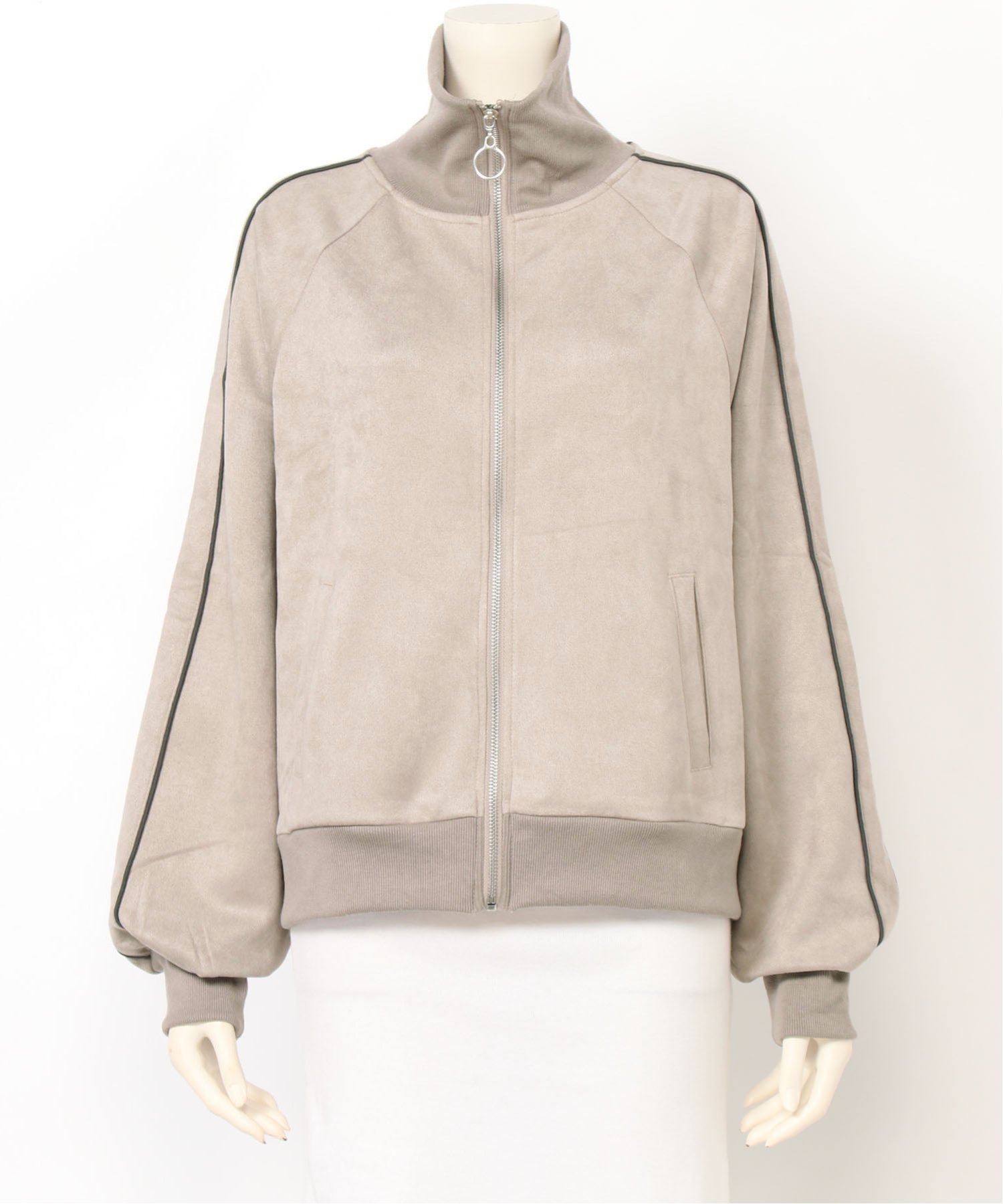 【リラクロ/relaclo】のmitis/スエードポンチトラックジャケット インテリア・キッズ・メンズ・レディースファッション・服の通販 founy(ファニー) 　ファッション　Fashion　レディースファッション　Fashion for Women　アウター　Coat / Outerwear Collection　レディースジャケット・軽アウター　Jackets　ジャケット　Jacket, Outerwear　ワイド　Wide, Wide Fit　旅行　Travel　グレージュ|ID: prp329100004650268 ipo3291000000033594814