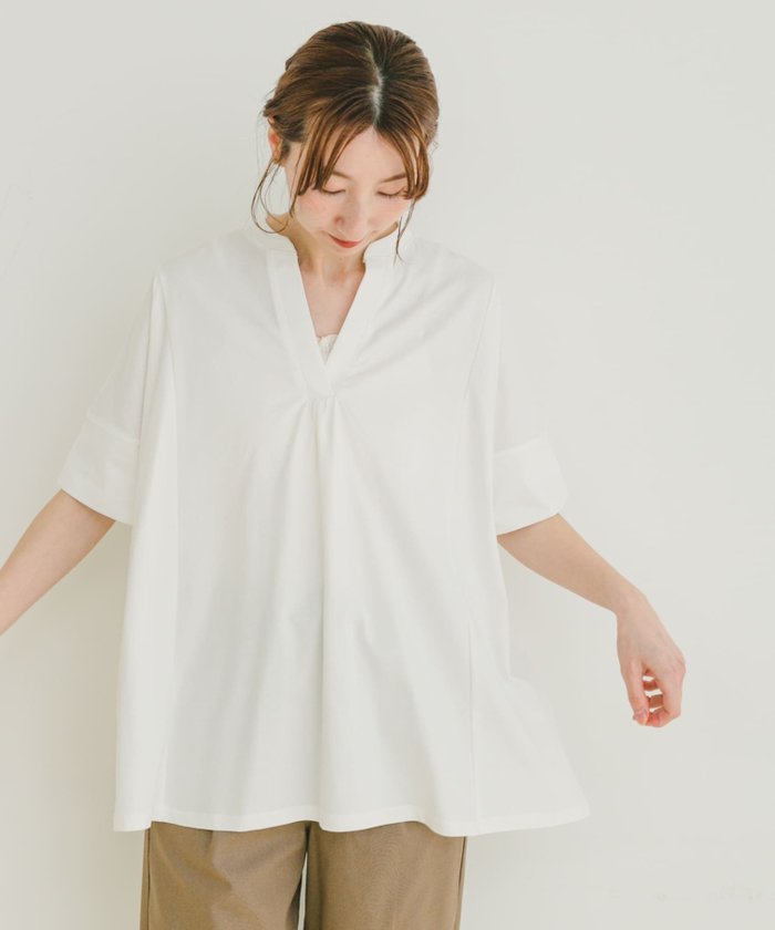 【アイテムズアーバンリサーチ/ITEMS URBAN RESEARCH】のフハクライクスキッパープルオーバー インテリア・キッズ・メンズ・レディースファッション・服の通販 founy(ファニー) https://founy.com/ ファッション Fashion レディースファッション Fashion for Women トップス・カットソー Cut & Sew Tops カジュアルプルオーバー・ニットトップス Pullovers & Knit Tops / Casual Pullovers 2025年 2025 2025春夏・S/S Spring/Summer 2025 SS25 ギャザー Gathered, Ruffled シンプル Simple, Minimal スキッパー Skipper, Open Collar ストライプ Stripe, Striped Pattern スリット Slit, Slit Detail エレガント 上品 Elegant 夏 Summer S/S・春夏 SS, Spring/Summer, Warm Season 無地 Plain, Solid Color |ID: prp329100004650277 ipo3291000000033595077