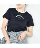 【ノーリーズ/NOLLEY'S】のシルケット天竺衿配色ロゴTシャツ ダークネイビー|ID: prp329100004650288 ipo3291000000033595332