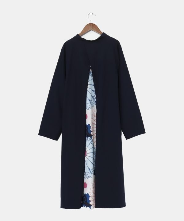 【アミナコレクション/Amina Collection】の【カヤ】花寄せ八掛羽織 インテリア・キッズ・メンズ・レディースファッション・服の通販 founy(ファニー) 　ファッション　Fashion　レディースファッション　Fashion for Women　シンプル　Simple, Minimal　モダン　Modern, Contemporary　エレガント 上品　Elegant　羽織　Haori, Light Jacket　ネイビー|ID: prp329100004650310 ipo3291000000033810419