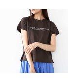 【エムケイ ミッシェルクラン/MK MICHEL KLEIN】のフレンチスリーブロゴTシャツ/接触冷感/洗える ブラウン|ID: prp329100004650314 ipo3291000000033595804
