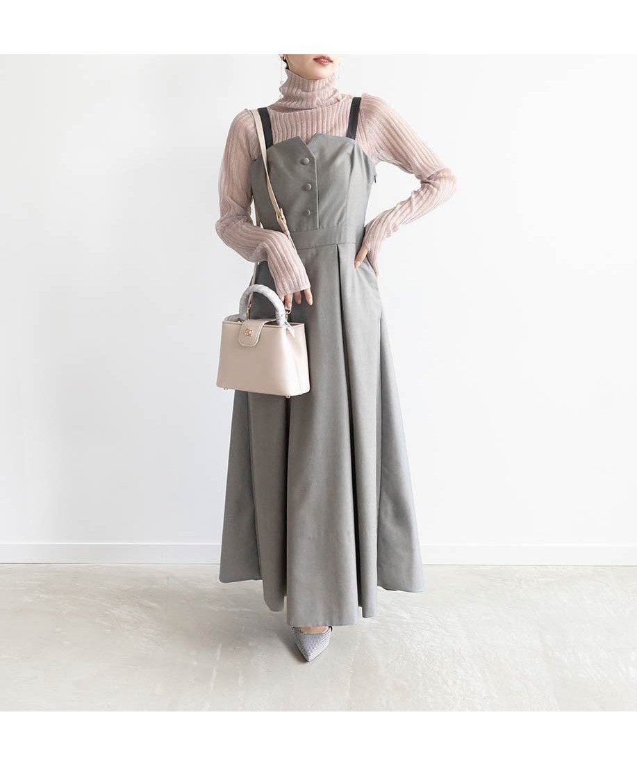 【ランダ/RANDA】のビスチェライクキャミワンピース 人気、トレンドファッション・服の通販 founy(ファニー) 　ファッション　Fashion　レディースファッション　Fashion for Women　ワンピース　Dresses　キャミソールワンピース　Camisole Dresses　おすすめ　Recommended / Our Picks　インナー　Innerwear　キャミワンピース　Cami Dress, Slip Dress　クラシック　Classic, Timeless Style　コンパクト　Compact, Small Size　シンプル　Simple, Minimal　ジャケット　Jacket, Outerwear　スーツ　Suit, Formalwear　チェック　Check, Plaid, Tartan　フロント　Front, Front Design　ボックス　Boxy, Box Shape　ロング　Long, Long-Length　エレガント 上品　Elegant　A/W・秋冬　Autumn/Winter　 other-1|ID: prp329100004650364 ipo3291000000033596274