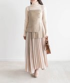 【ランダ/RANDA】のプリーツレイヤードキャミワンピース BEIGE|ID: prp329100004650365 ipo3291000000033596290