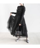【ランダ/RANDA】の【選べる丈感】ボリュームフリルコンビニットワンピース BLACK|ID: prp329100004650367 ipo3291000000033596310