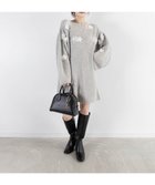 【ランダ/RANDA】の【選べる丈感】3Dフラワービジュー付きミニニットワンピース GRAY|ID: prp329100004650376 ipo3291000000033596412