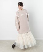 【ランダ/RANDA】の【選べる丈感】3Dフラワービジュー付きミニニットワンピース PINK|ID: prp329100004650376 ipo3291000000033596415