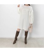 【ランダ/RANDA】の【選べる丈感】3Dフラワービジュー付きミニニットワンピース WHITE|ID: prp329100004650376 ipo3291000000033596416