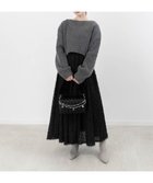 【ランダ/RANDA】のクロップド丈ニット シャギーキャミワンピースセット BLACK|ID: prp329100004650389 ipo3291000000033596472