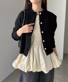 【アンドミー/andme】のテレコリブ カップ付き ペプラム バルーン トップス エクリュ|ID: prp329100004650404 ipo3291000000033596537