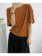 【ミニミニストア/miniministore】の半袖 カットソー 無地レディースカジュアル キャメル|ID: prp329100004650427 ipo3291000000033596641