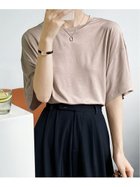 【ミニミニストア/miniministore】の半袖 カットソー 無地レディースカジュアル ピンクベージュ|ID: prp329100004650427 ipo3291000000033596644