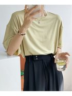 【ミニミニストア/miniministore】の半袖 カットソー 無地レディースカジュアル 薄イエロー|ID: prp329100004650427 ipo3291000000033596650
