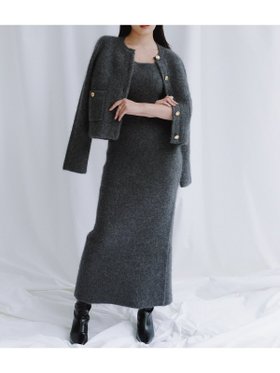 【アニュアンス/anuans】のカシミヤブレンドキャミソールニットワンピース 人気、トレンドファッション・服の通販 founy(ファニー) ファッション Fashion レディースファッション Fashion for Women ワンピース Dresses ニットワンピース Knit Dresses おすすめ Recommended / Our Picks ジャケット Jacket, Outerwear |ID:prp329100004650449