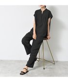 【デッサン/Dessin】の【2点セット/ウエストゴム/洗える】スキッパ-シャツ ストレートパンツセット チャコールグレー|ID: prp329100004650523 ipo3291000000033597622