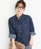 【ルクールブラン/le.coeur blanc】のスタンドネックパールボタンシャツ 人気、トレンドファッション・服の通販 founy(ファニー) ファッション Fashion レディースファッション Fashion for Women トップス・カットソー Cut & Sew Tops シャツ・ブラウス・オフィスカジュアル Elegant Blouses & Button-Ups ショート Short, Short Length スタンド Stand Collar, Upright Stand ダメージ Distressed, Destroyed デニム Denim, Jeans Material ラウンド Round, Round Neck 人気 Popular, Best Seller 夏 Summer 春 Spring 羽織 Haori, Light Jacket thumbnail ネイビー|ID: prp329100004650526 ipo3291000000033597704