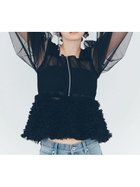 【ファーファー/FURFUR】のチュールフリルペプラムブラウス 人気、トレンドファッション・服の通販 founy(ファニー) ファッション Fashion レディースファッション Fashion for Women トップス・カットソー Cut & Sew Tops シャツ・ブラウス・オフィスカジュアル Elegant Blouses & Button-Ups ショルダー Shoulder, Shoulder Strap スリーブ Sleeve, Long Sleeve / Short Sleeve ドロップ Drop Shoulder, Dropped Style フリル Frill, Ruffle ペプラム Peplum, Flared Hem リボン Ribbon, Bow thumbnail BLK[009]|ID: prp329100004650604 ipo3291000000033599067