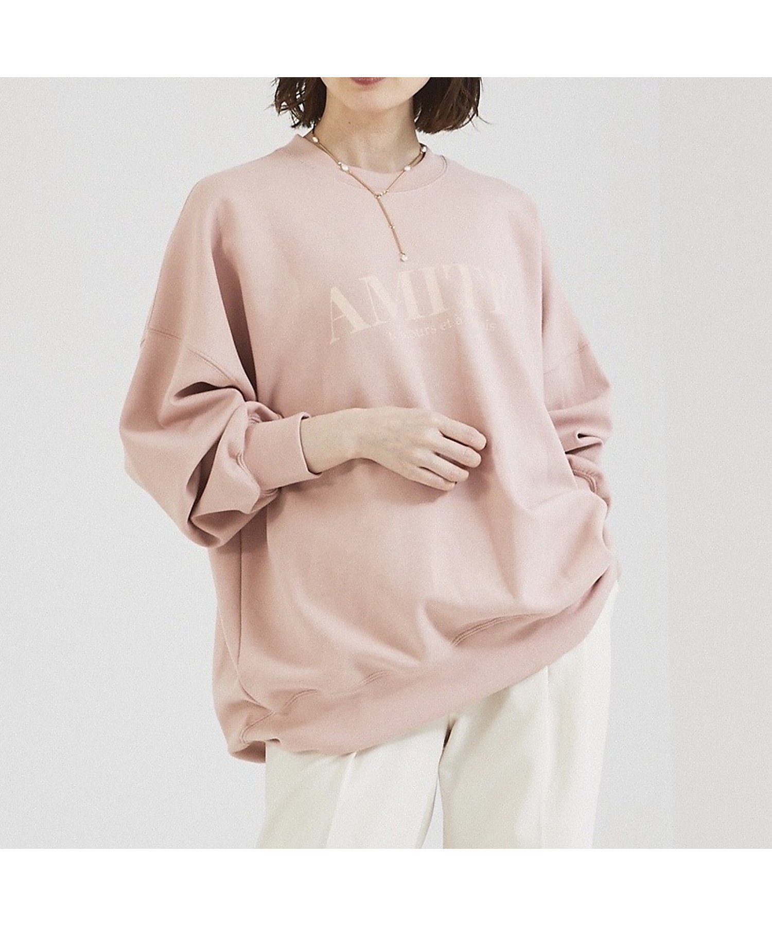 【アバハウスマヴィ/abahouse mavie】のロゴシルキーダンボールプルオーバー インテリア・キッズ・メンズ・レディースファッション・服の通販 founy(ファニー) 　ファッション　Fashion　レディースファッション　Fashion for Women　トップス・カットソー　Cut & Sew Tops　カジュアルプルオーバー・ニットトップス　Pullovers & Knit Tops / Casual Pullovers　おすすめ　Recommended / Our Picks　スウェット / スエット　Sweatshirt, Sweatwear　タイトスカート　Pencil Skirt, Tight Skirt　ボトム　Bottoms, Lower Wear　マーメイド　Mermaid, Fishtail Silhouette　ピンク|ID: prp329100004650626 ipo3291000000033599525